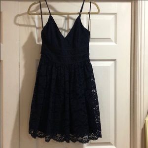 Lulus navy lace cocktail dress